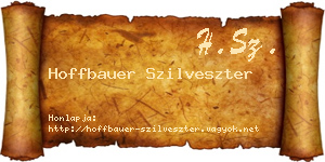 Hoffbauer Szilveszter névjegykártya