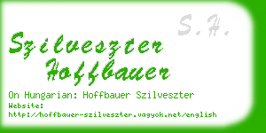 szilveszter hoffbauer business card